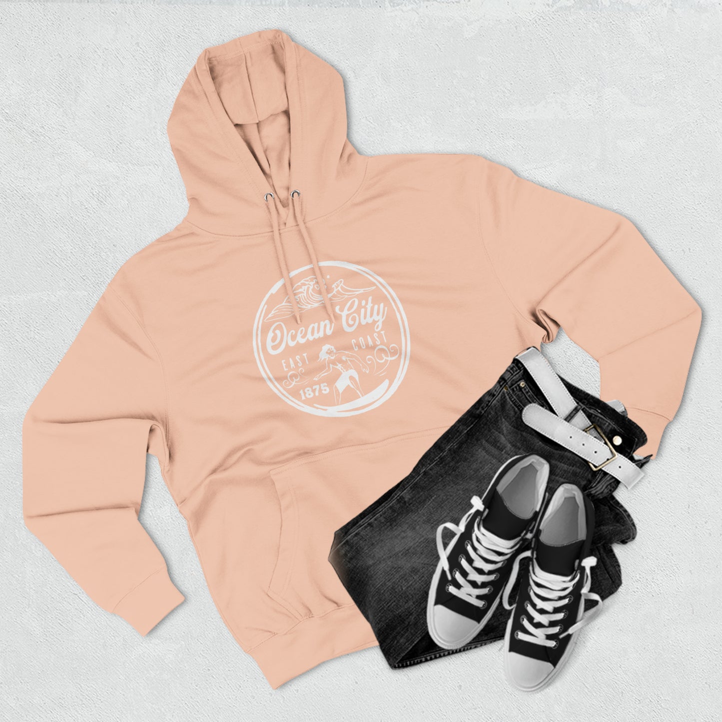 OC Surfing | Unisex Premium Pullover Hoodie | East Coast