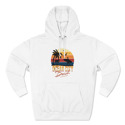 Retro Ocean City Unisex Premium Pullover Hoodie