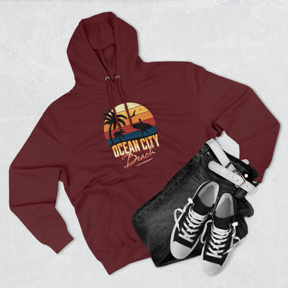 Retro Ocean City Unisex Premium Pullover Hoodie