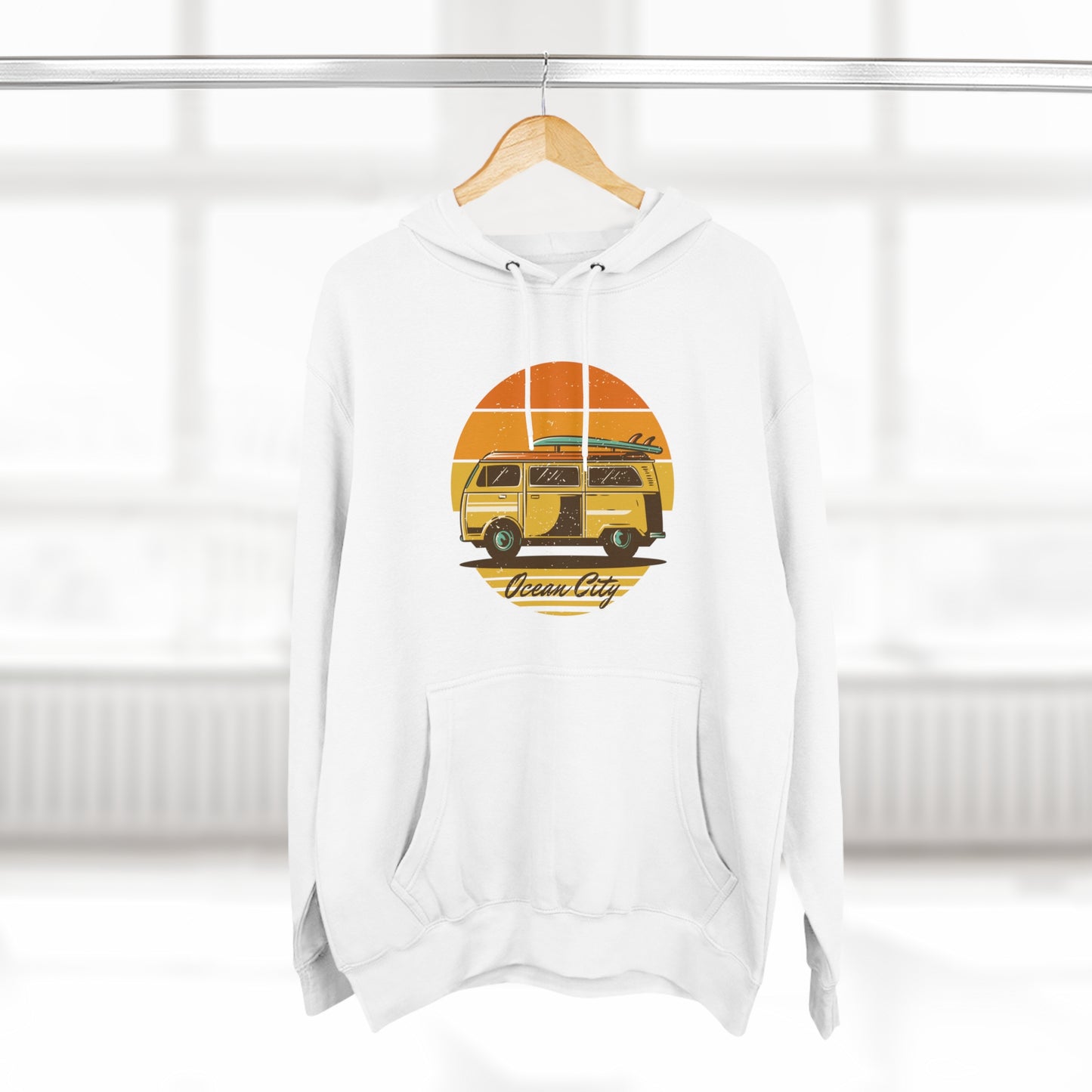 Surf CamperVan Unisex Premium Pullover Hoodie