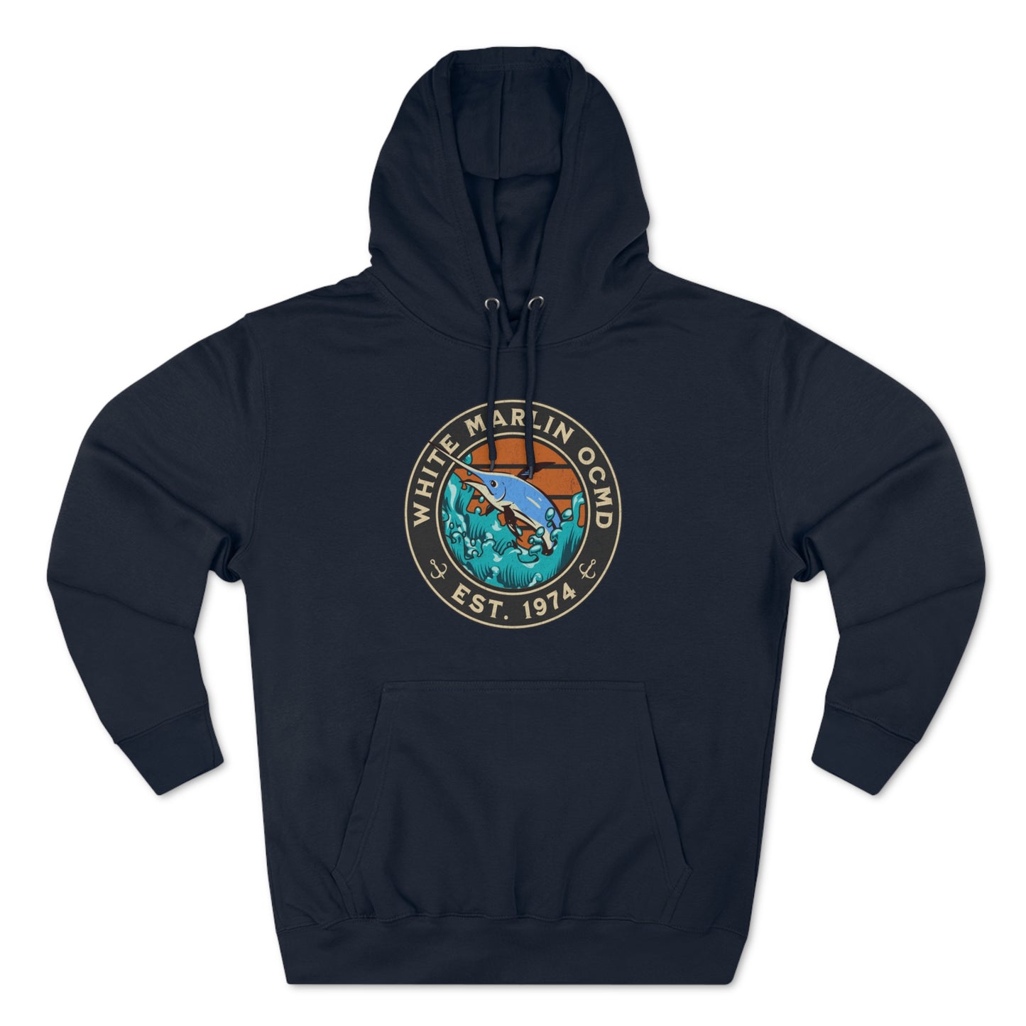 White Marlin Unisex Premium Pullover Hoodie