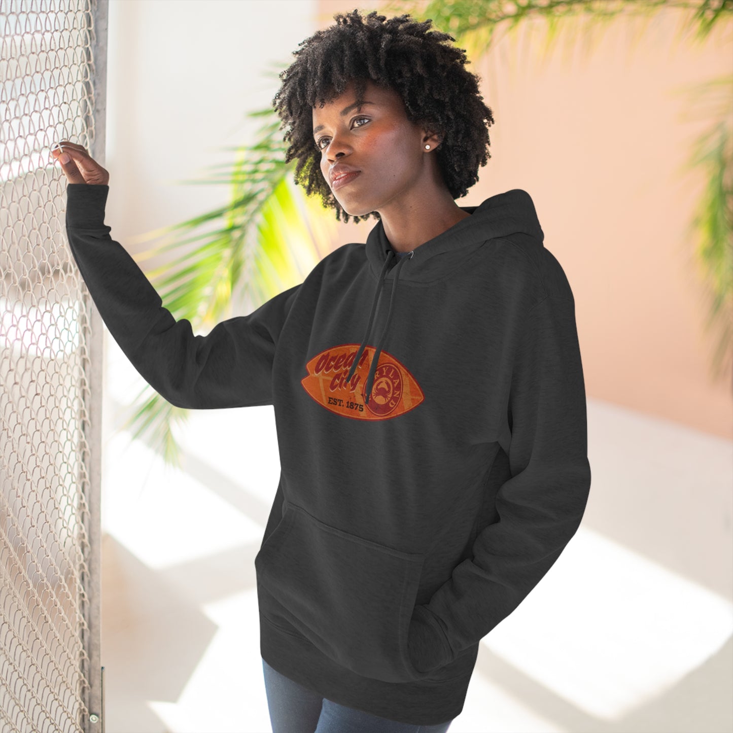 Ocean City Surfboard Unisex Premium Pullover Hoodie