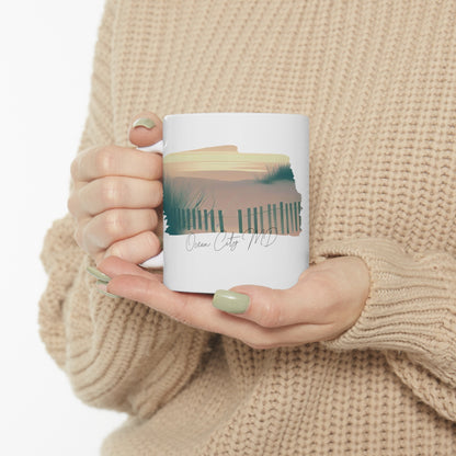 Over the Dune Fence Ceramic Mug