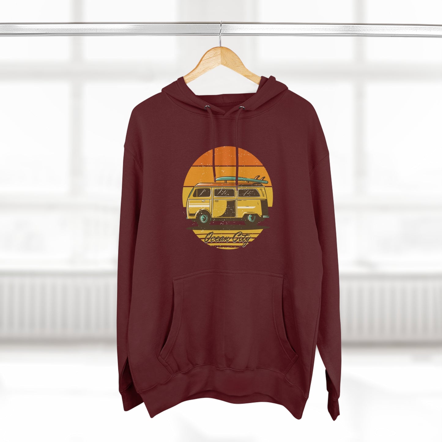 Surf CamperVan Unisex Premium Pullover Hoodie