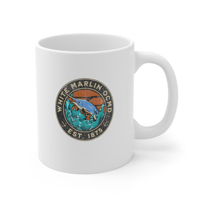 White Marlin Ceramic Mug