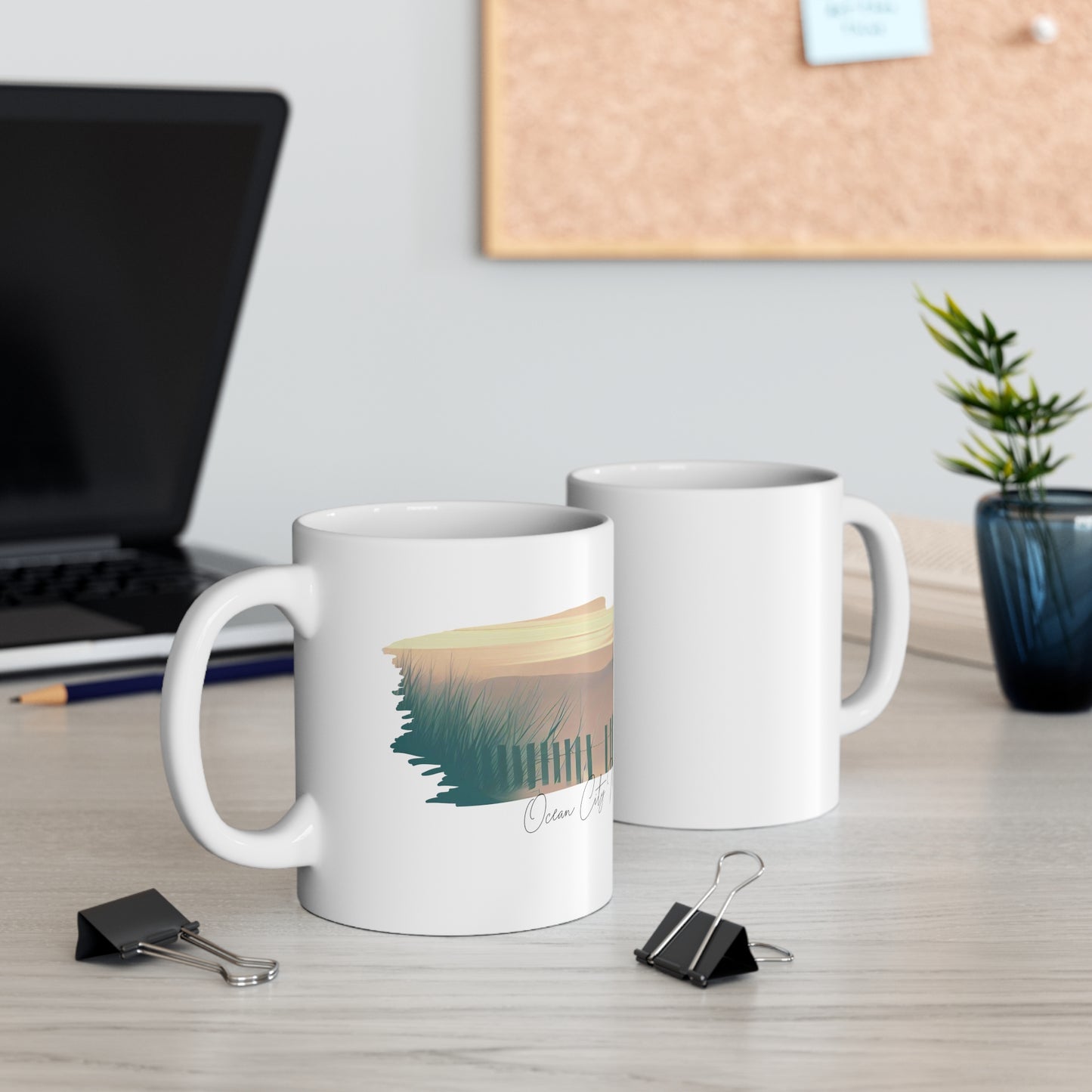 Over the Dune Fence Ceramic Mug