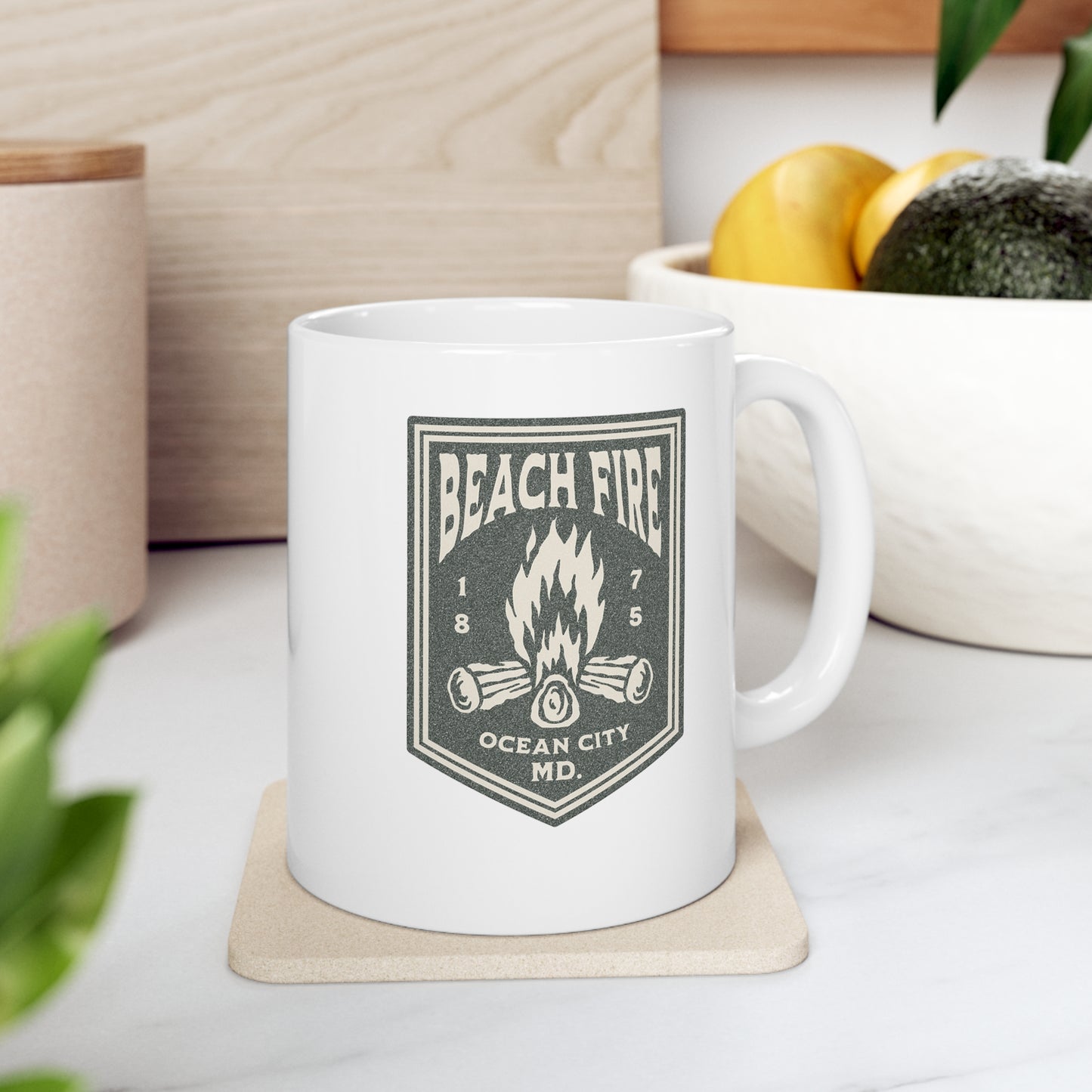 Beach Fire Ceramic Mug