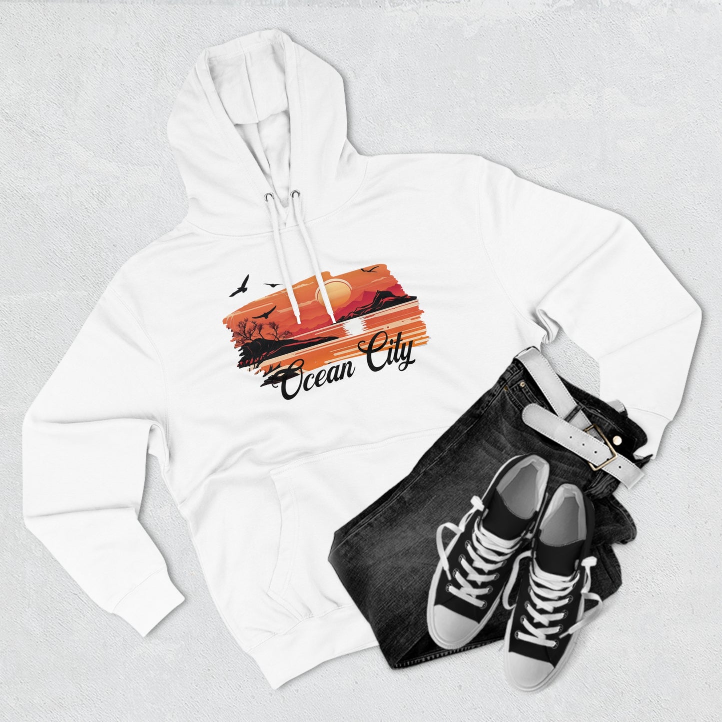 Vacation Sunset | Unisex Premium Pullover Hoodie | Ocean city Maryland