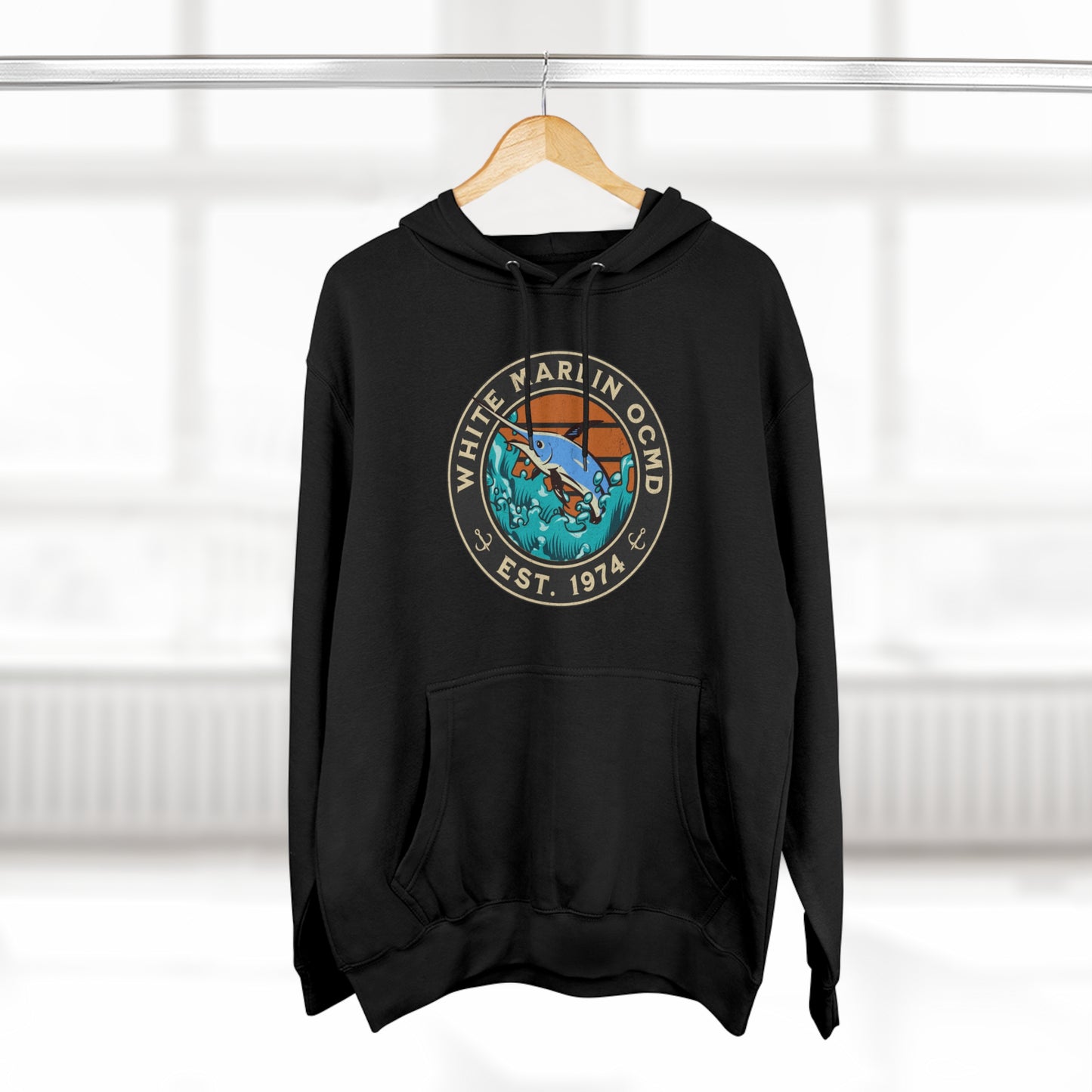 White Marlin Unisex Premium Pullover Hoodie