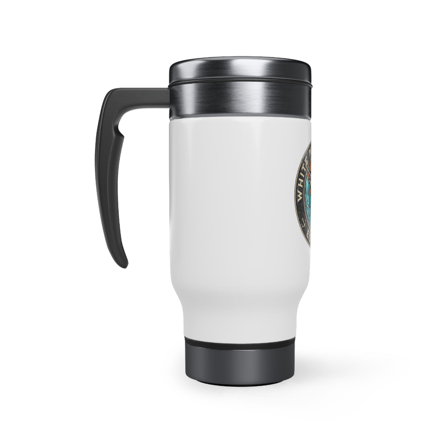 White Marlin Stainless Steel Travel Mug 14oz