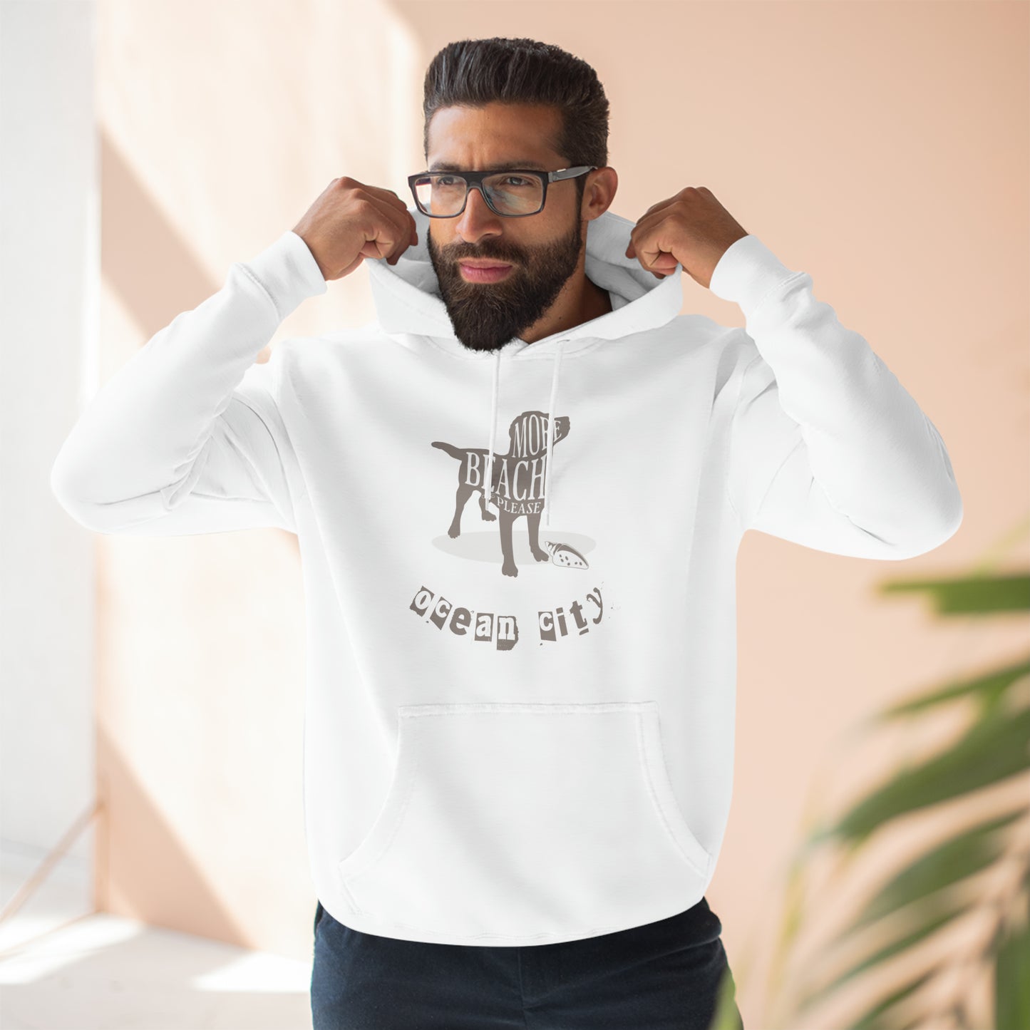 Beach Dog | Unisex Premium Pullover Hoodie | Ocean City