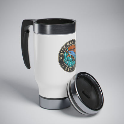 White Marlin Stainless Steel Travel Mug 14oz