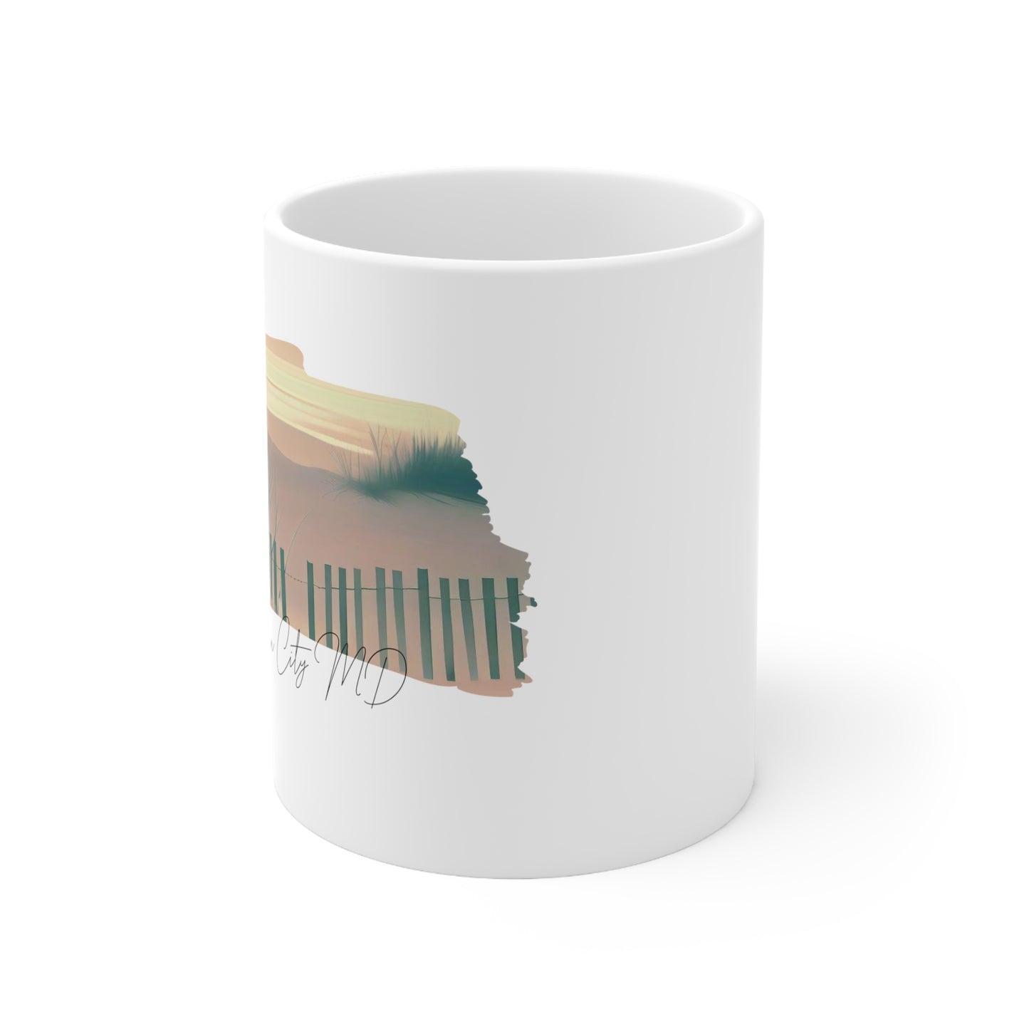 Over the Dune Fence Ceramic Mug