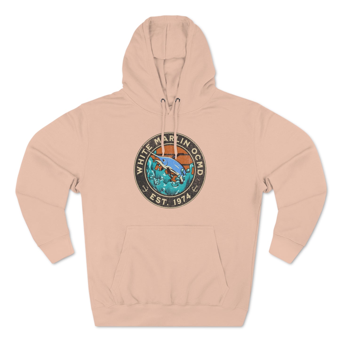 White Marlin Unisex Premium Pullover Hoodie