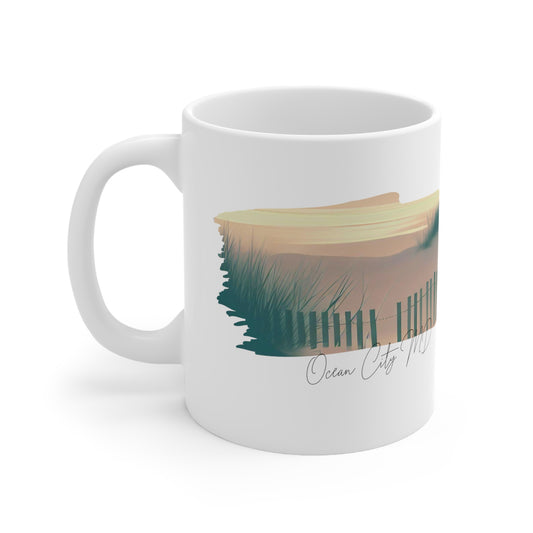 Over the Dune Fence Ceramic Mug