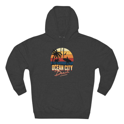 Retro Ocean City Unisex Premium Pullover Hoodie