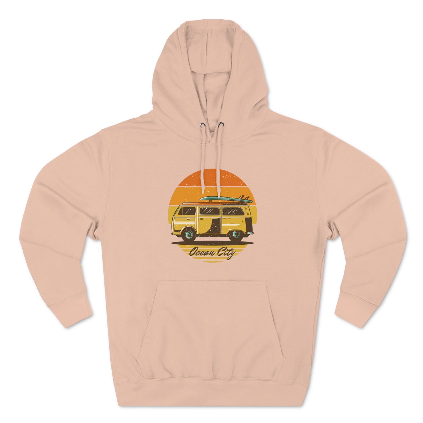 Surf CamperVan Unisex Premium Pullover Hoodie