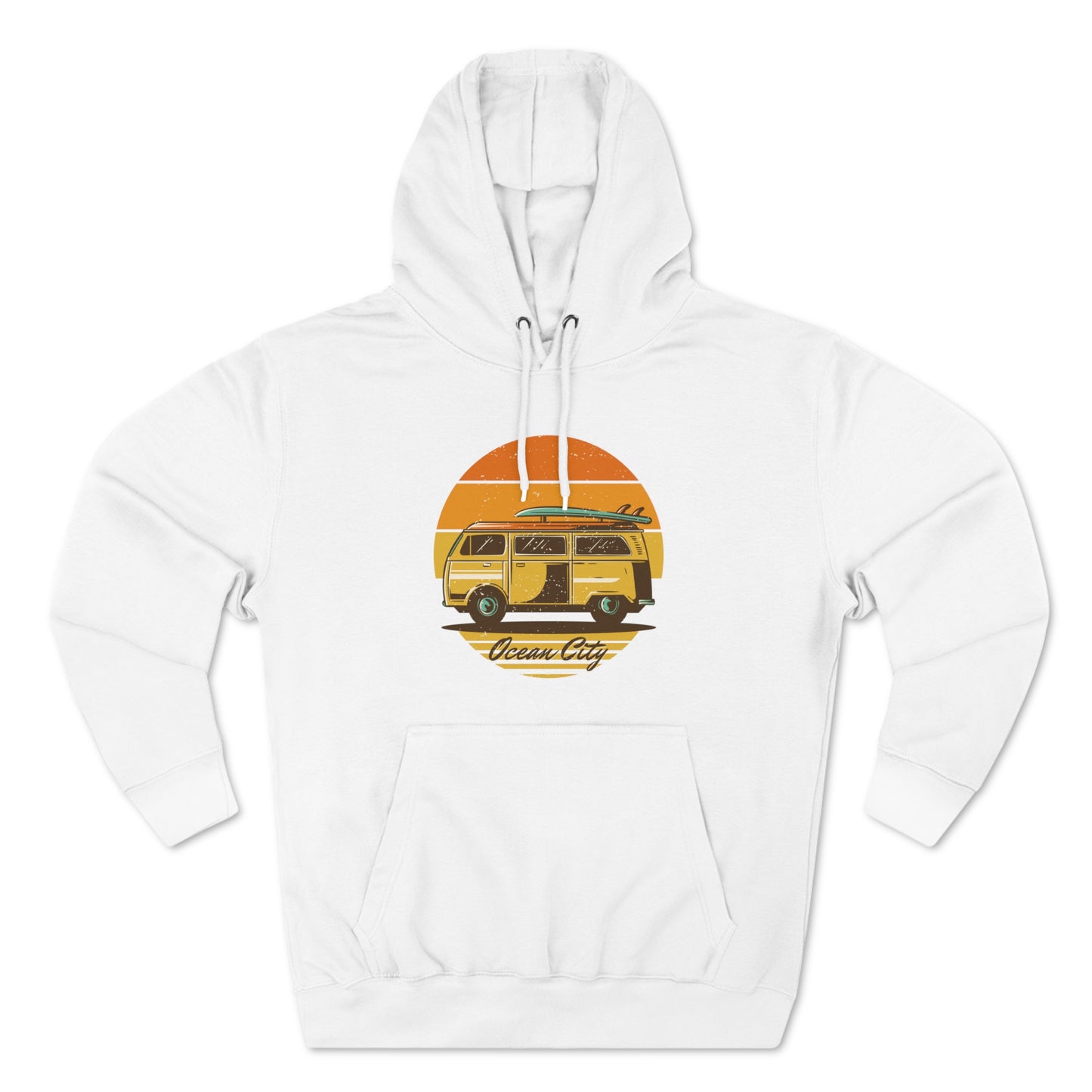 Surf CamperVan Unisex Premium Pullover Hoodie