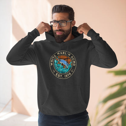 White Marlin Unisex Premium Pullover Hoodie