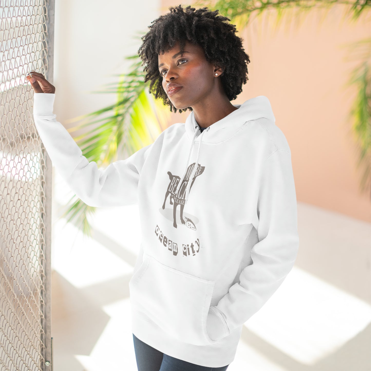 Beach Dog | Unisex Premium Pullover Hoodie | Ocean City