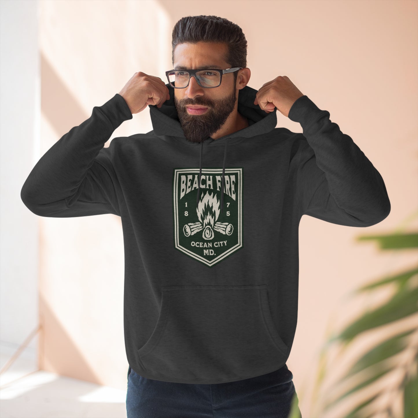 Beach Fire Unisex Premium Pullover Hoodie