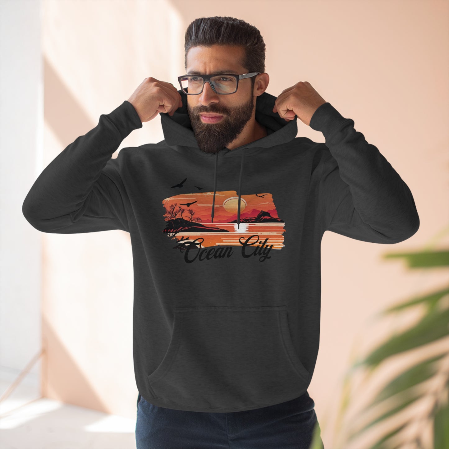 Vacation Sunset | Unisex Premium Pullover Hoodie | Ocean city Maryland